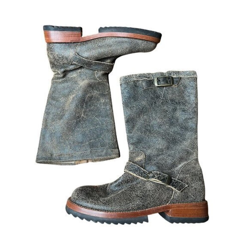 Jim Barnier Low Engineer Buckle Leather Boot size 7